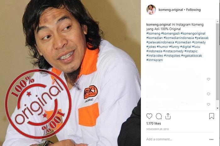 Nama asli Komeng (Instagram @komeng.original)