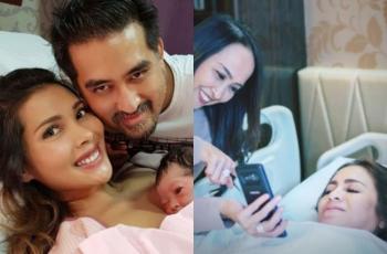 5 Potret Wajah Natural Seleb usai Melahirkan di Awal Tahun 2019