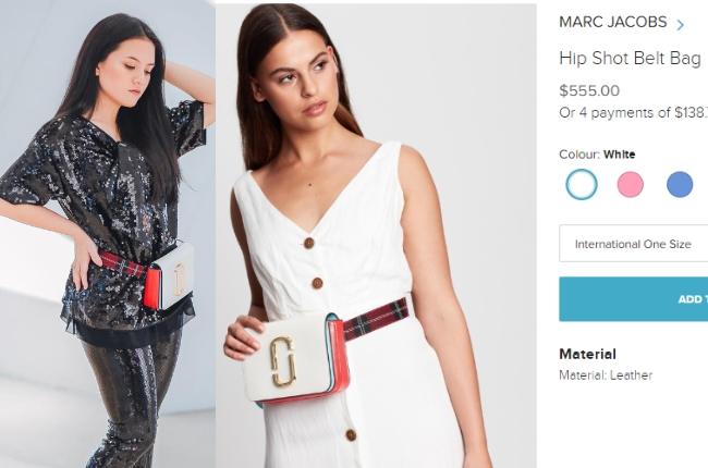 Tas mewah merek Marc Jacobs milik Marsha Aruan. (Instagram/@aruanmarsha, marcjacobs.com)