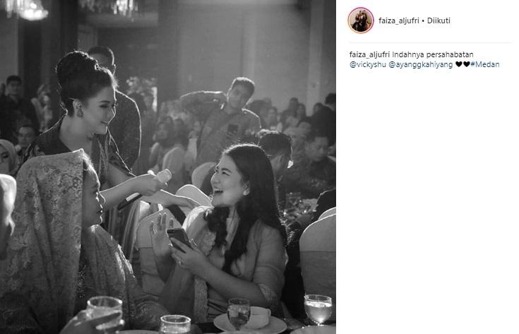 Kahiyang Ayu dan Vicky Shu. (Instagram/@faiza_aljufri)