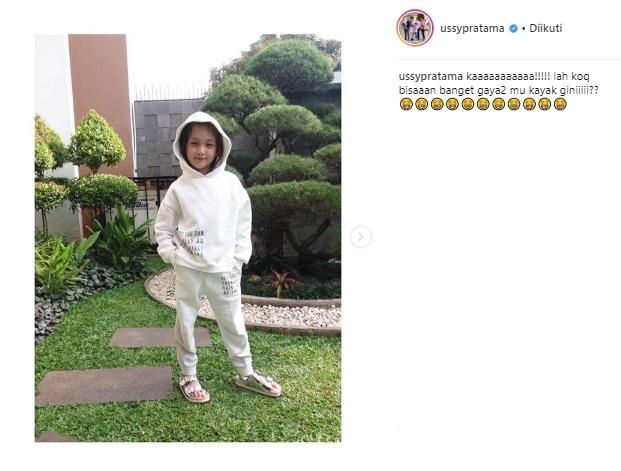 Shakeela Eleanor Ameera, Putri Ussy Sulistiawaty. (Instagram/@ussypratama)