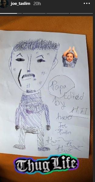 Lukisan Hiero untuk Joe Taslim. (Instagram/@joe_taslim)