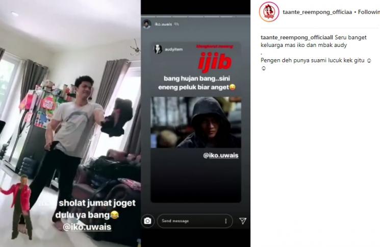Iko Uwais berjoget. (Instagram/@taante_reempong_officiaall)