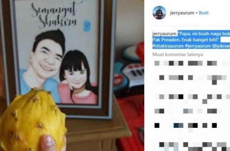 Buah langka yang dibawa Jokowi untuk Shakira Aurum (Instagram/jerryaurum)
