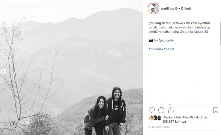 Sophia Latjuba dan Gading Marten (Instagram/@gadiiing)