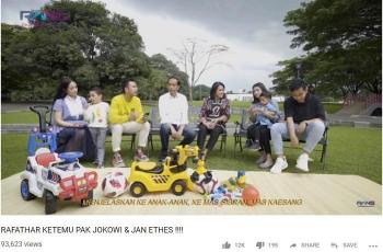 Kebersamaan Raffi Ahmad dengan keluarga Jokowi (Tangkapan layar YouTube channel Rans Entertainment)