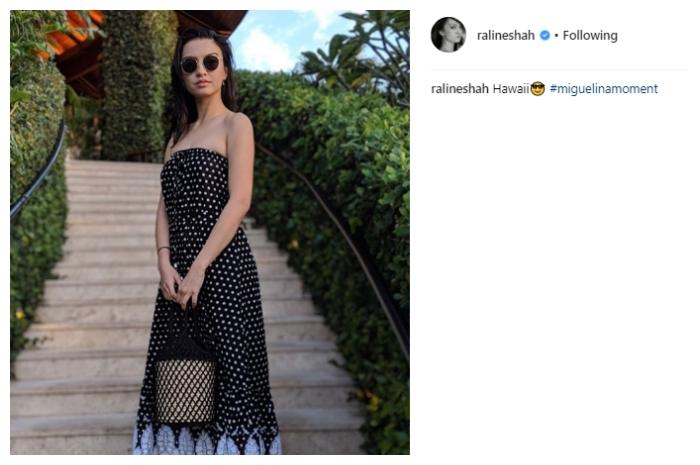 Raline Shah tampil manis dengan dress. (Instagram/@ralineshah)