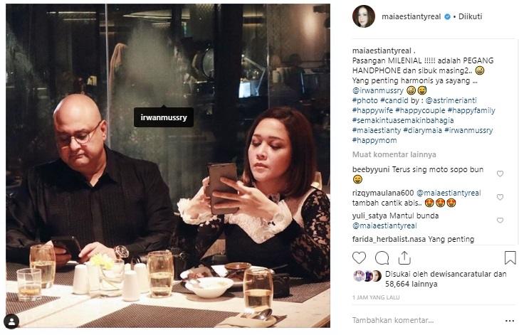 Irwan Mussry dan Maia Estianty. (Instagram/@maiaestiantyreal)