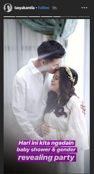 Tasya Kamila mengadakan acara baby shower dan gender revealing party. (Instagram/@tasyakamila)