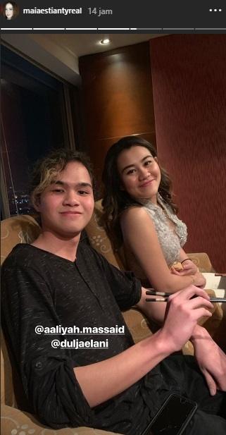 Potret kehangatan keluarga Dul Jaelani dan Aaliyah Massaid bertemu. (Instagram/@maiaestiantyreal)