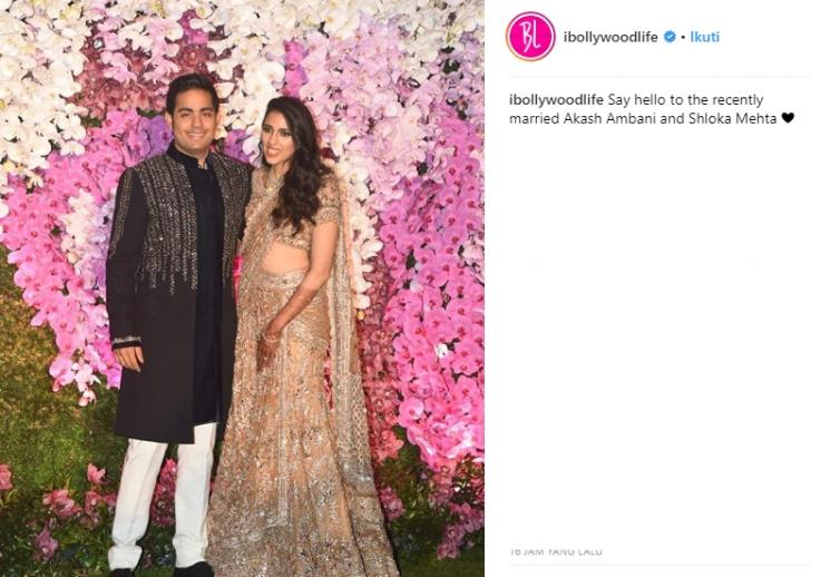 Akash Ambani dan Shloka Mehta (Instagram/@ibollywoodlife)