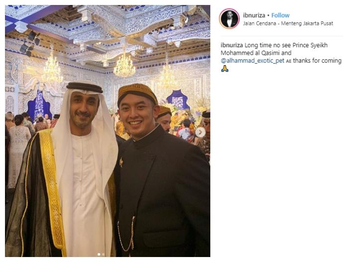 Ibnu Riza dan Pangeran Uni Emirat Arab, Syeikh Mohammed bin Saud Al Qassimi. (Instagram/@ibnuriza)