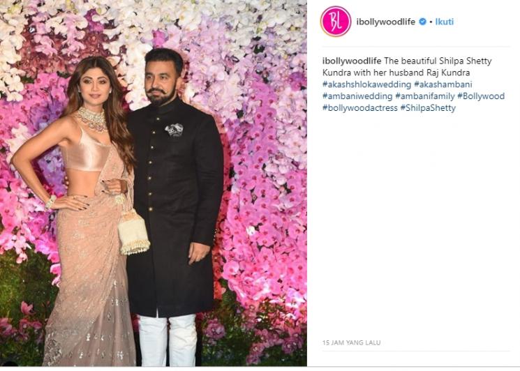 Shilpa Shetty dan suami di Resepsi anak konglomerat India (Instagram/@ibollywoodlife)
