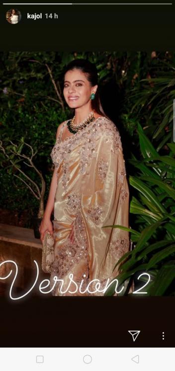 Kajol di Resepsi anak konglomerat India (Instagram/@kajol)