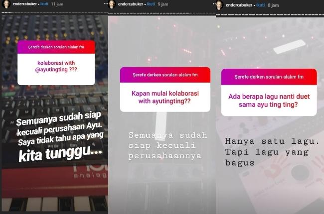 Bocoran lagu baru Ayu Ting Ting dari produsernya, Ender Cabuker. (Instagram/@endercabuker)