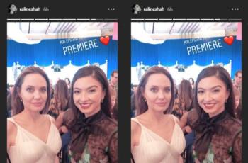 Raline Shah dan Angelina Jolie. (Instagram/@ralineshah)