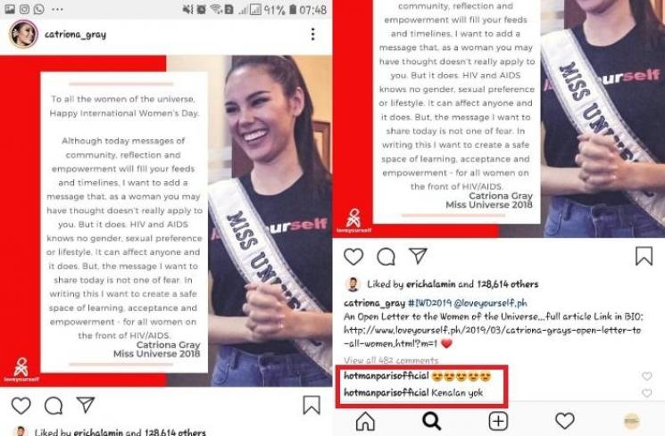 Hotman Paris ajak kenalan Catriona Gray (Instagram @catriona_gray)