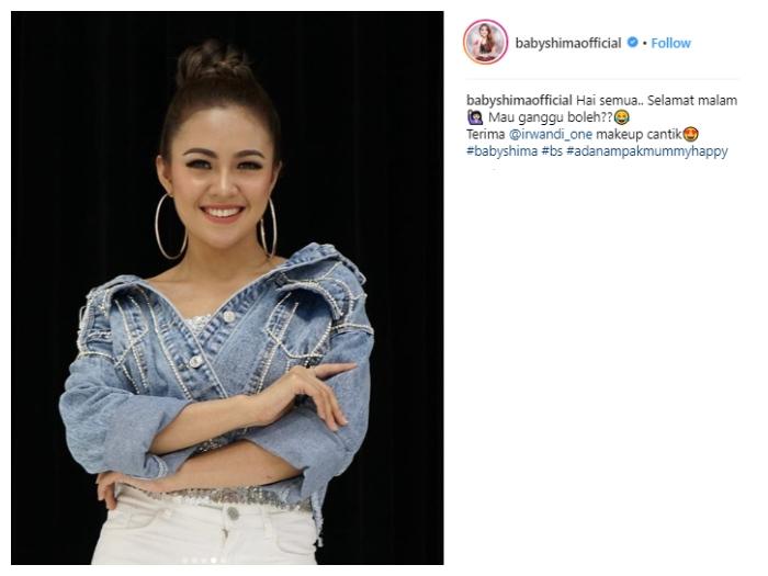 Baby Shima tampil kasual. (Instagram/@babyshimaofficial)