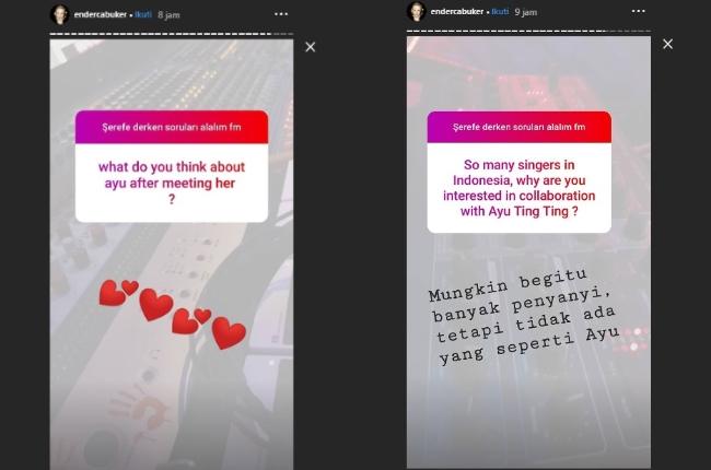 Kesan Ender Cabuker pada Ayu Ting Ting. (Instagram/@endercabuker)