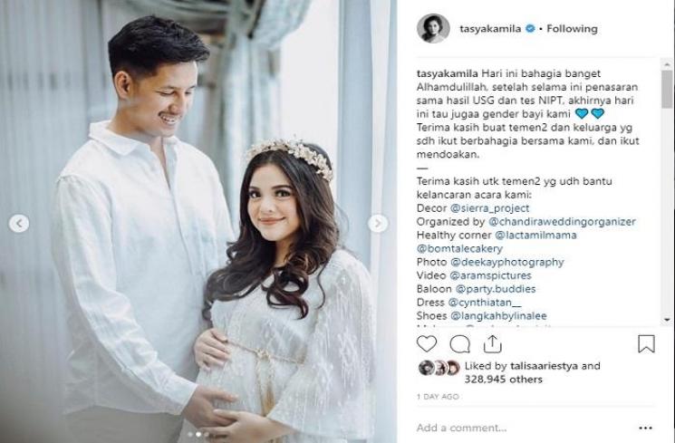 Baby shower Tasya Kamila (Instagram @tasyakamila)