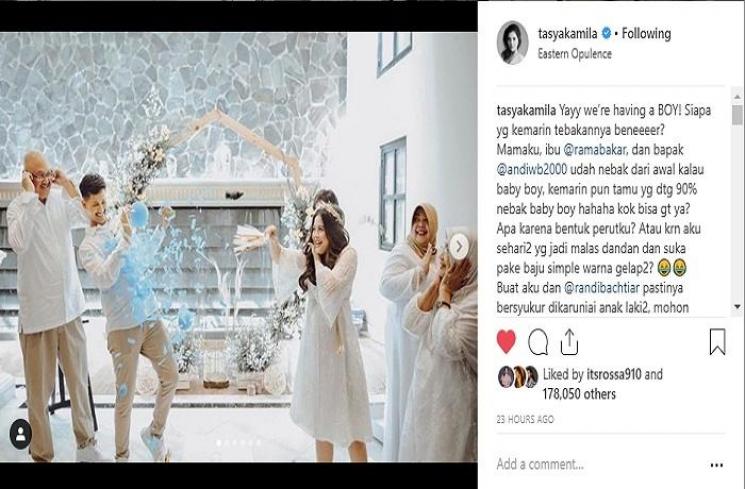 Baby shower Tasya Kamila (Instagram @tasyakamila)