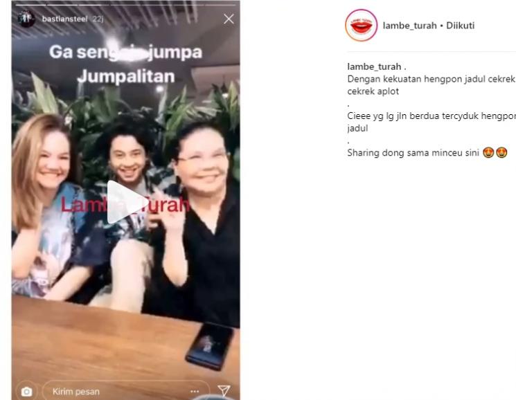 Bastian Steel dan Shafa Harris jalan bareng. (Instagram/@lambe_turah)