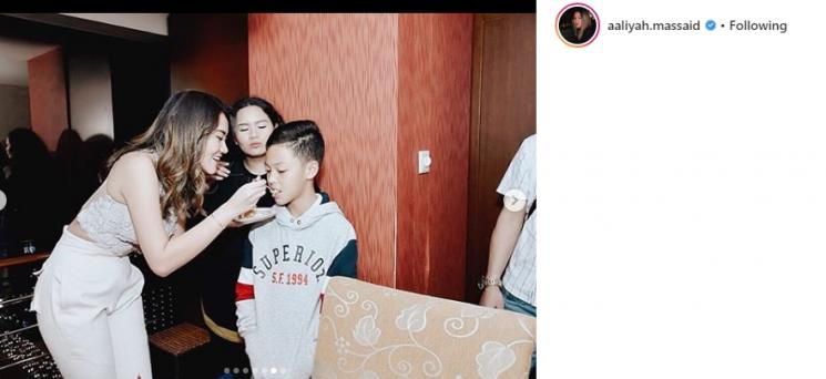 Momen ulang tahun Aaliyah Massaid. (Instagram/@aaliyah.massaid)