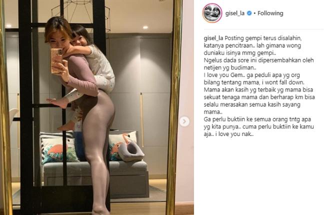 Gisella Anastasia curhat di unggahan akun instagramnya. (Instagram/@gisel_la)