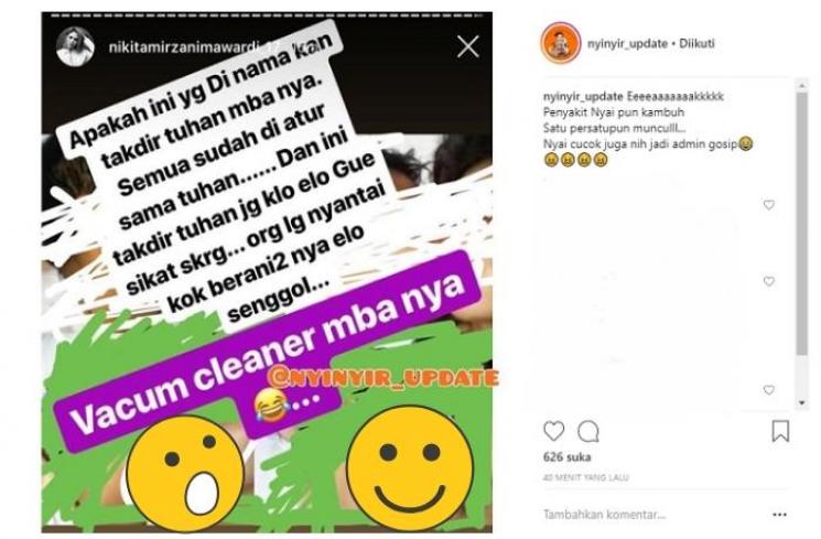 Unggahan Nikita Mirzani (Instagram @nyinyir_update)