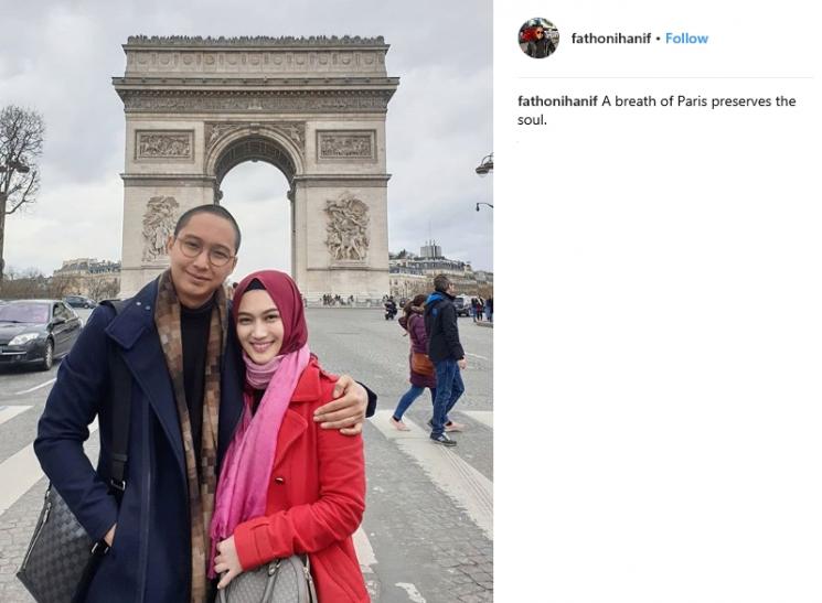 Melody Eks JKT 48 dan Suami (Instagram/@fathonihanif)