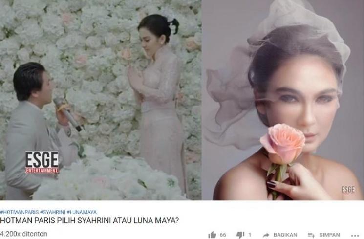 Reino Barack, Syahrini, dan Luna Maya (Tangkapan layar YouTube channel Esge Entertainment)