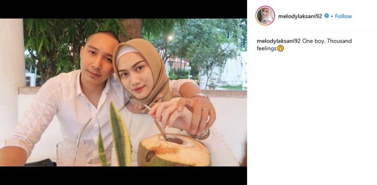 Melody Eks JKT 48 dan Suami (Instagram/@melodylaksani92)