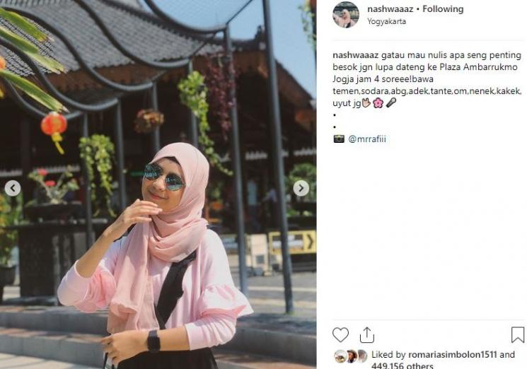Nashwa Zahira. (Instagram/@nashwaaaz)