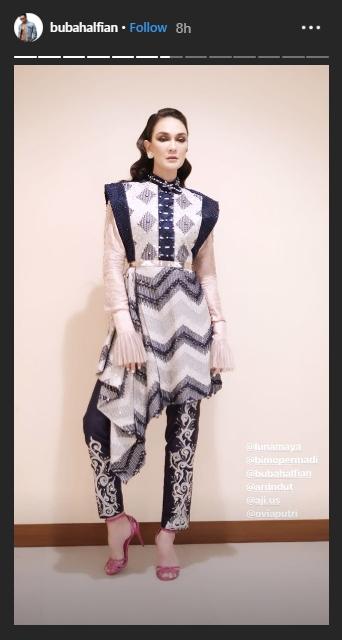 Luna Maya saat hadiri IMAA 2019. (Instagram/@bubahalfian)