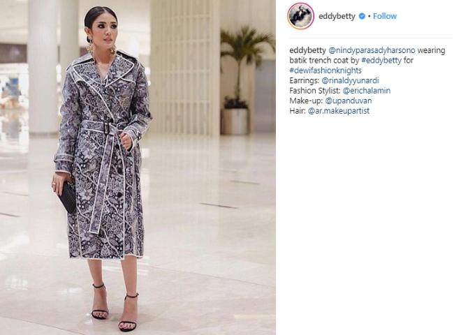 Nindy Ayunda. (Instagram/@eddybetty)