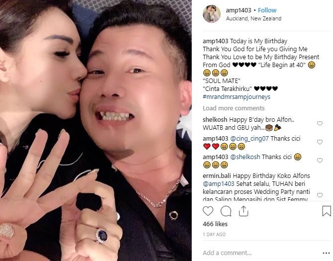 Femmy Permatasari saat ulang tahun suaminya. (Instagram/@femmypermatasari)