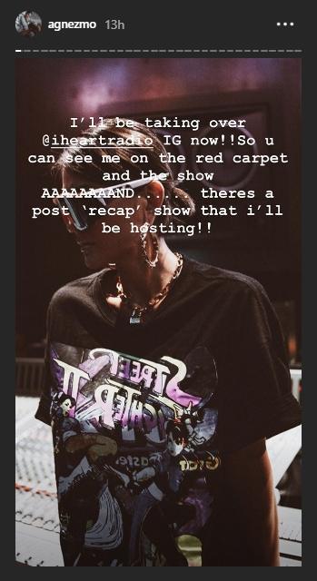 Unggahan Agnez Mo mengambil alih akun instagram iHeart Radio Music Awards. (Instagram/@agnezmo)