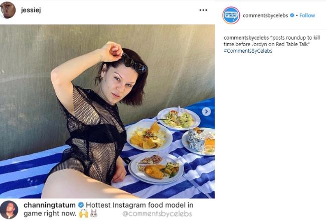 Channing Tatum mengomentari unggahan Jessie J. (Instagram/@commentsbycelebs)