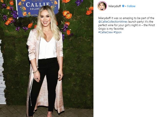 Hilary Duff. (Instagram/@hilaryduff)
