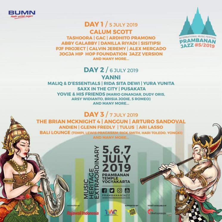 Daftar Bintang Tamu Prambanan Jazz Festival 2019 (Matamata.com:Firna Larasanti)