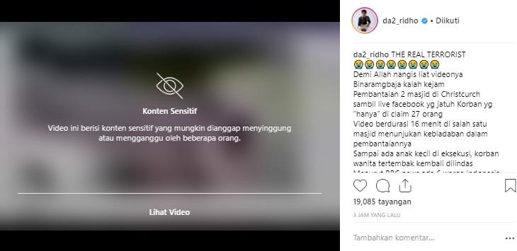 Postingan Ridho DA2. (Instagram/@da2_ridho)