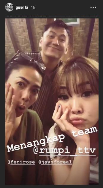 Gisella Anastasia, Wijaya Saputra dan Feni Rose. (Instagram/@gisel_la)