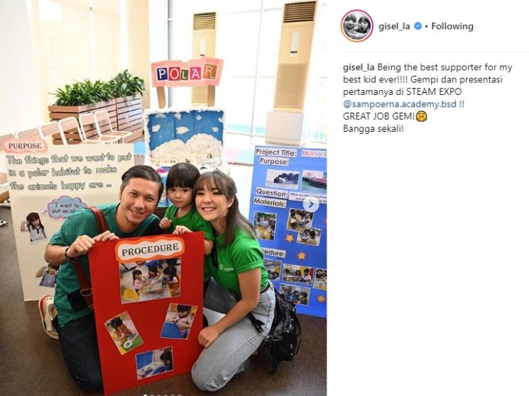 kekompakan Gisella Anastasia dan Gading Marten di momen spesial Gempi. (Instagram/@gisel_la)