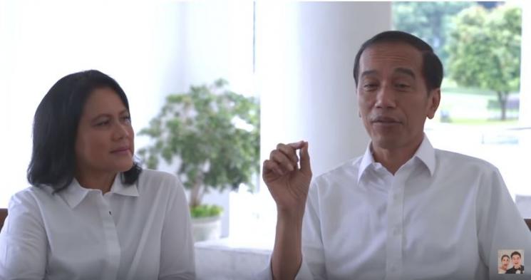 Iriana dan Presiden Jokowi. (YouTube)