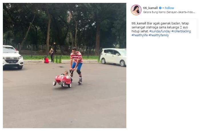 Christian Sugiono dan Kai. (Instagram/@titi_kamall)