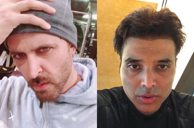 Hrithik Roshan dan Uday Chopra (Kolase Instagram)