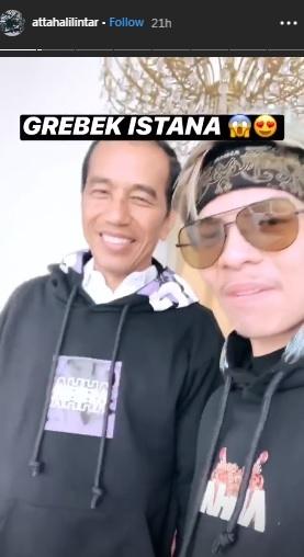 Atta Halilinta bareng Presiden Joko Widodo alias Jokowi. [Capture Instagram]