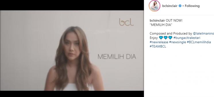 Single lagu baru Bunga Citra Lestari. (Instagram/@bclsinclair)