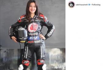 5 Gaya Sabrina Sameh saat Balap Motor, Keren Abis