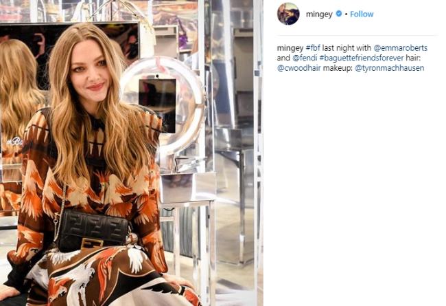 Amanda Seyfried. (Instagram/@mingey)